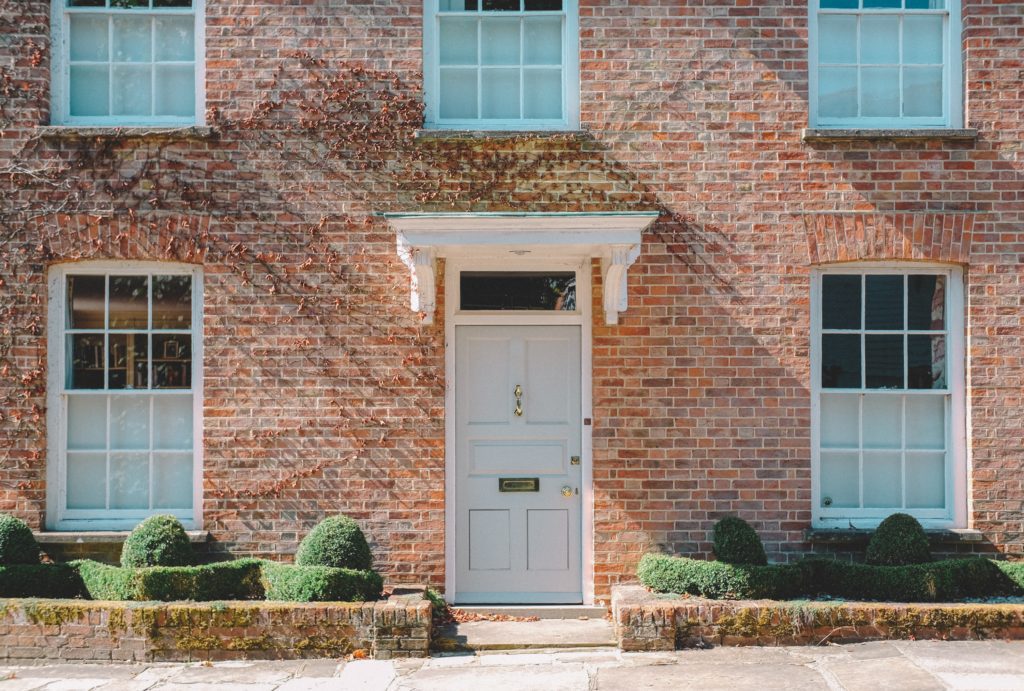 Front door of house